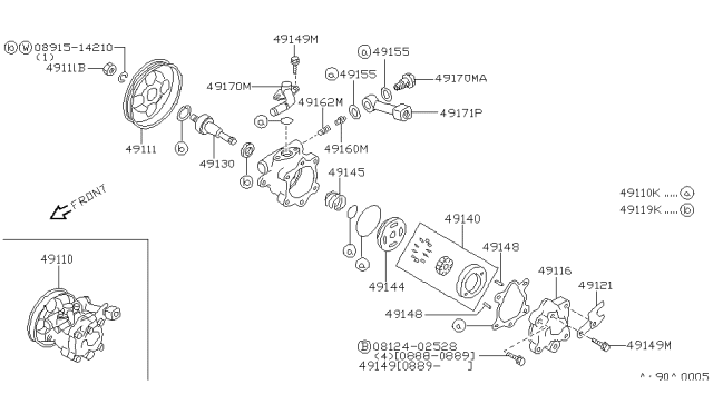 1990 Nissan Maxima Power Steering Pump Diagram 2