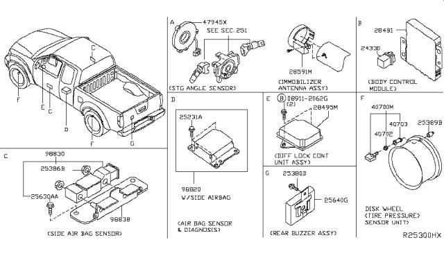 2013 Nissan Frontier Body Control Module Assembly Diagram for 284B1-9CF3B