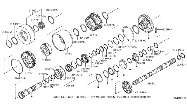 2018 Nissan Frontier Governor,Power Train & Planetary Gear Diagram