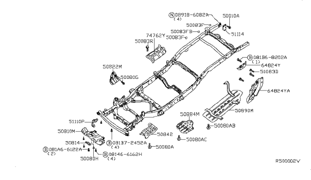 2007 Nissan Frontier Frame Diagram 4