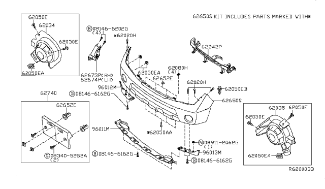 2006 Nissan Frontier Front Bumper Diagram 4