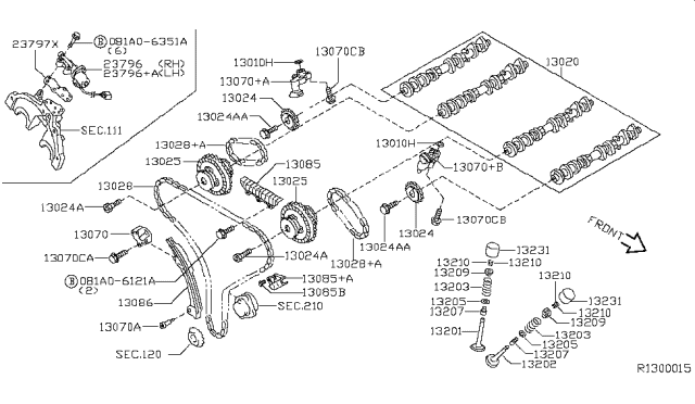2019 Nissan Frontier Camshaft & Valve Mechanism Diagram 2