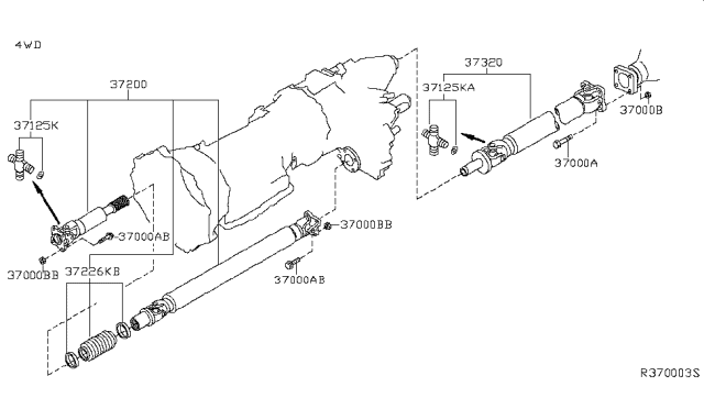 2014 Nissan Frontier Propeller Shaft Diagram 4