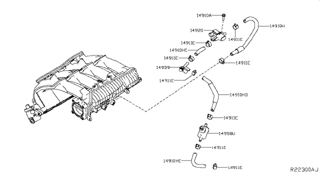 2019 Nissan Rogue Engine Control Vacuum Piping Diagram 2
