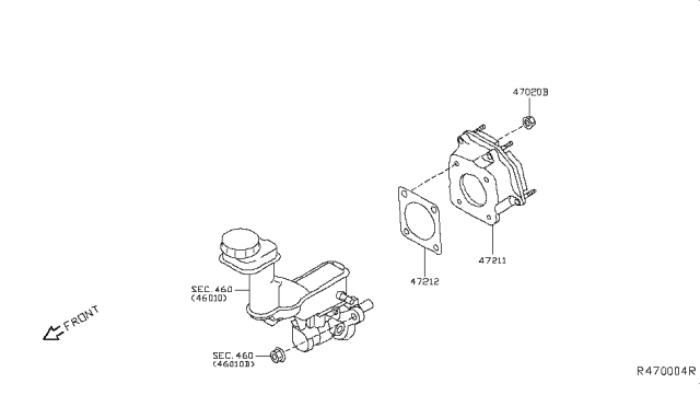 2018 Nissan Rogue Brake Servo & Servo Control Diagram 1