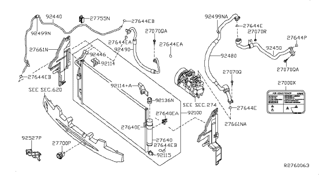 2017 Nissan Altima Pipe-Front Cooler, Low Diagram for 92450-9HP0A