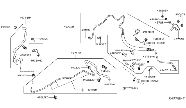 2018 Nissan Altima Collar-Insulator Diagram for 49728-3TA0D