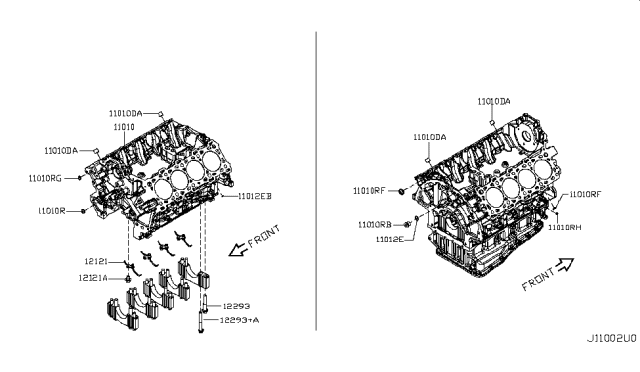 2017 Nissan Titan Cylinder Block & Oil Pan Diagram 4