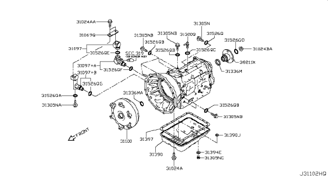 2017 Nissan Titan Converter Assembly-Torque Diagram for 31100-EZ00A