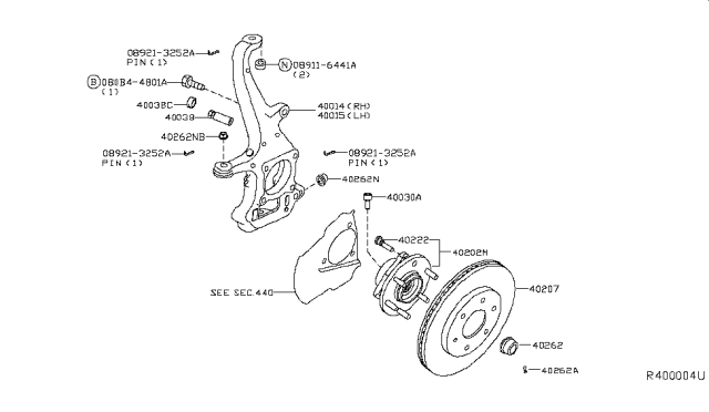 2019 Nissan Titan Bolt-Wheel Diagram for 43222-1LB0A