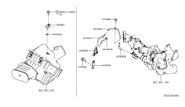 2018 Nissan Titan Engine Control Vacuum Piping Diagram 1