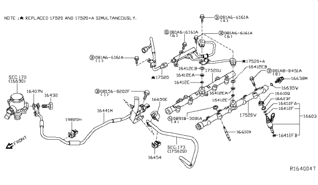 2016 Nissan Titan Fuel Strainer & Fuel Hose Diagram 1