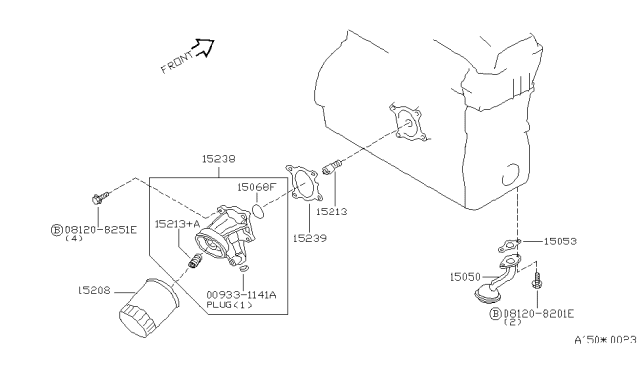 1999 Nissan Altima Lubricating System Diagram 1