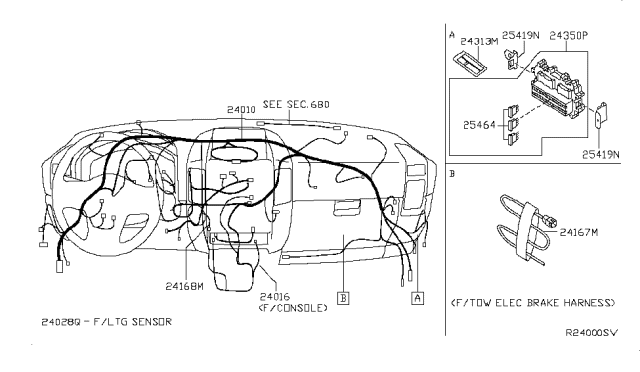 2009 Nissan Titan Harness-Main Diagram for 24010-9FD2C