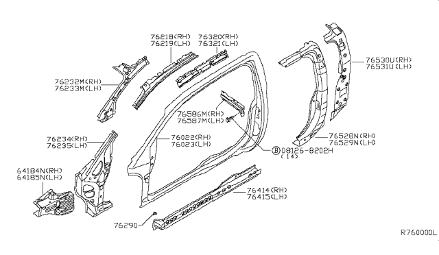 2014 Nissan Titan Body Side Panel Diagram 2