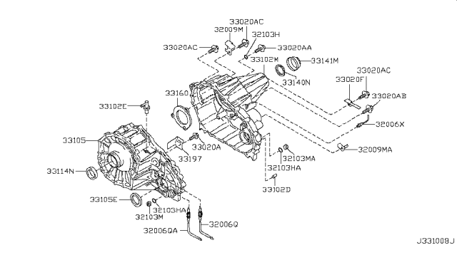 2008 Nissan Titan Transfer Case Diagram 1