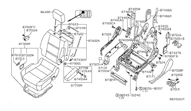 2006 Nissan Titan Front Seat Diagram 13