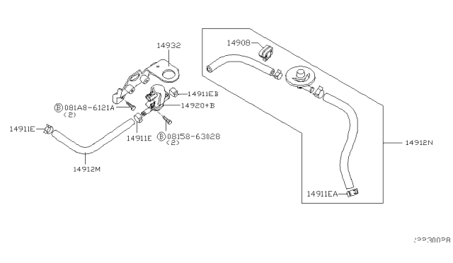2014 Nissan Titan Engine Control Vacuum Piping Diagram 2