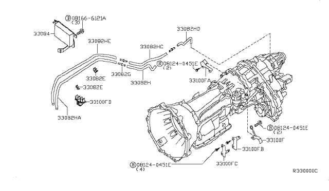 2007 Nissan Titan Transfer Assembly & Fitting Diagram 1