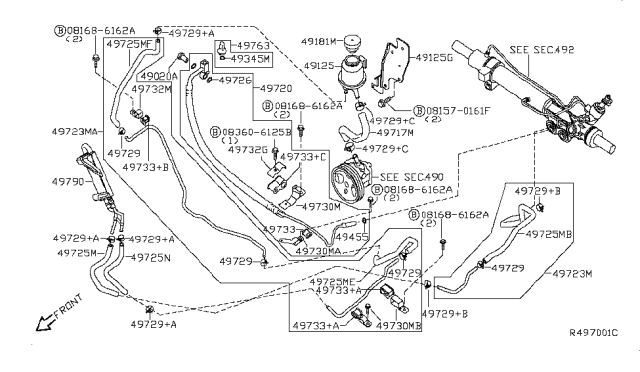 2006 Nissan Titan Power Steering Piping Diagram