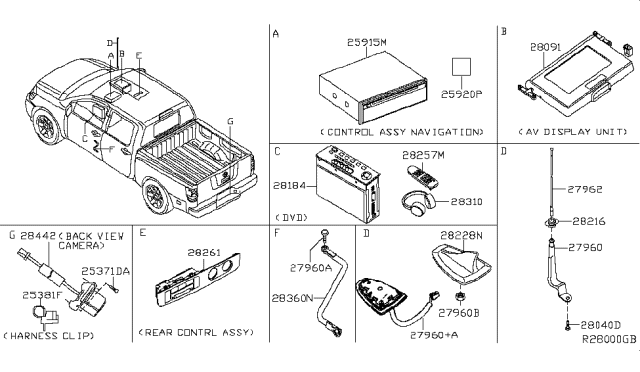 2014 Nissan Titan Cover Ant-Base Diagram for 28228-9FM0A