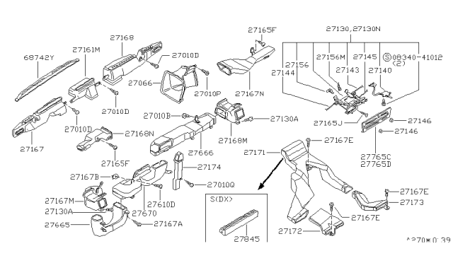 1981 Nissan Datsun 810 Heater & Blower Unit Diagram 1