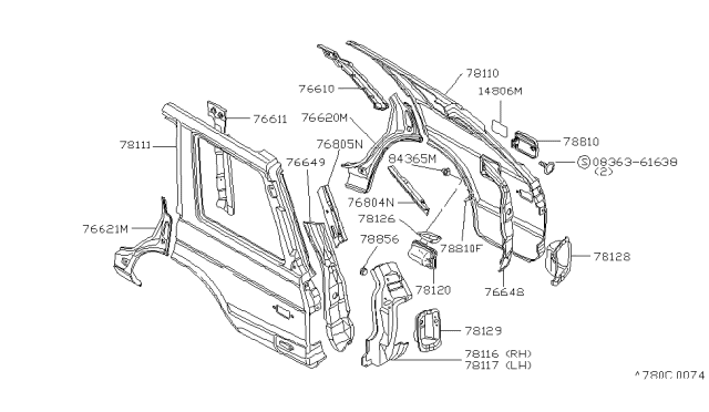 1983 Nissan Datsun 810 Base-Fuel-Filler Diagram for 78120-W2700