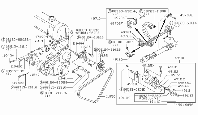 1983 Nissan Datsun 810 Power Steering Pump Diagram 3