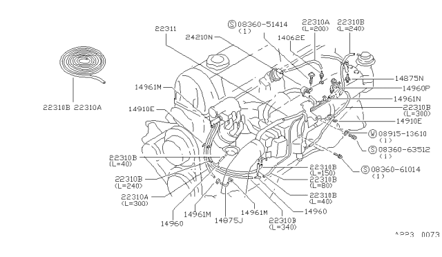 1983 Nissan Datsun 810 Engine Control Vacuum Piping Diagram 4