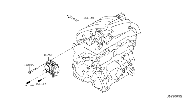 2008 Nissan Versa Throttle Chamber Diagram 1