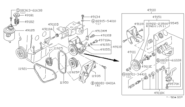 1985 Nissan Stanza Power Steering Pump Diagram
