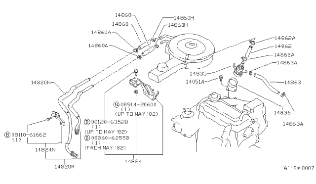 1984 Nissan Stanza Secondary Air System Diagram