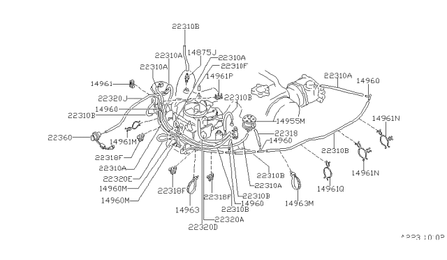 1982 Nissan Stanza Engine Control Vacuum Piping Diagram 3