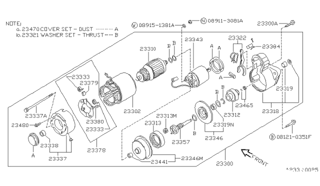 1989 Nissan Sentra Switch Magnetic Diagram for 23343-36A00