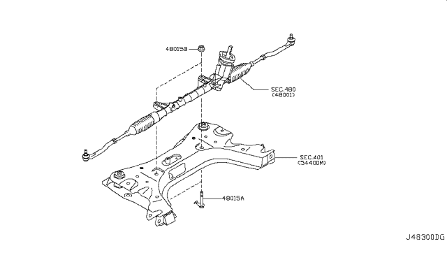 2012 Nissan Cube Steering Gear Mounting Diagram