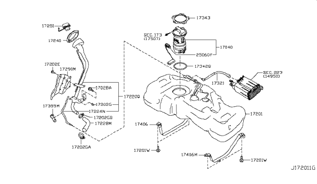 2010 Nissan Cube Fuel Tank Diagram 1