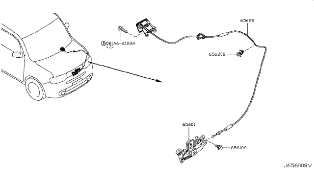 2009 Nissan Cube Hood Lock Control Diagram