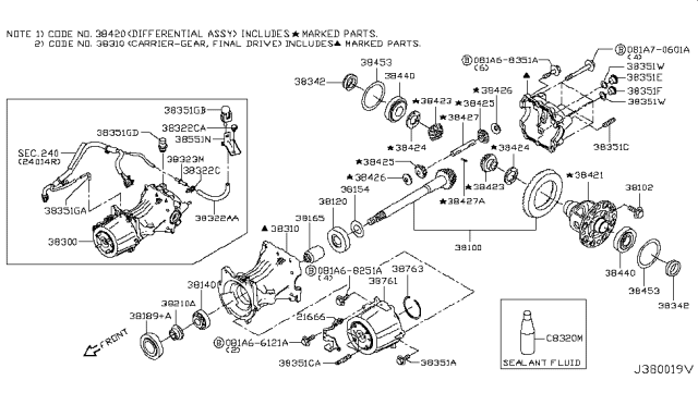 2019 Nissan Rogue Rear Final Drive Diagram 1