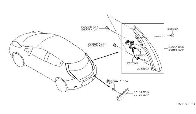 2017 Nissan Leaf Rear Combination Lamp Diagram