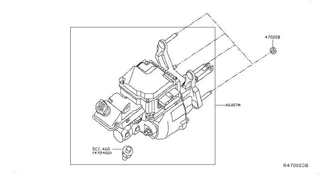 2017 Nissan Leaf Brake Servo & Servo Control Diagram