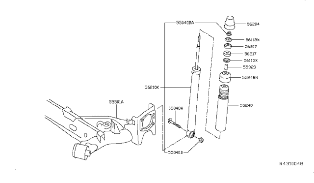 2017 Nissan Leaf Rear Suspension Diagram 2