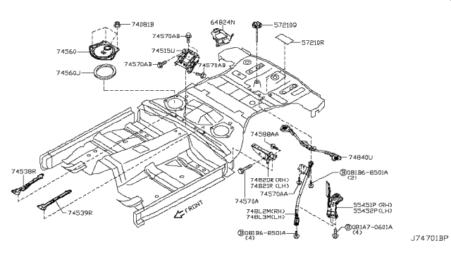 2015 Nissan 370Z Floor Fitting Diagram 8