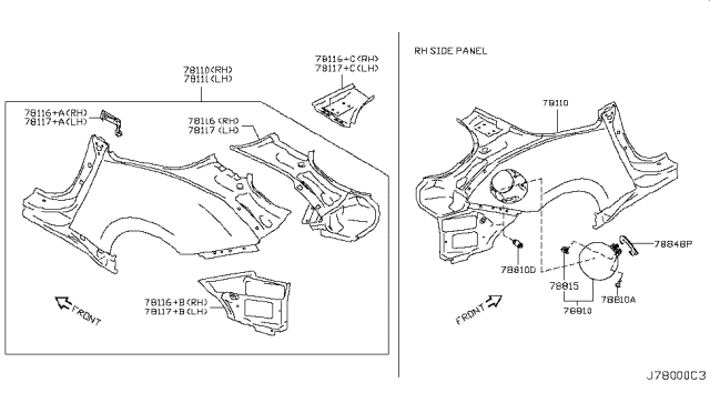 2015 Nissan 370Z Rear Fender & Fitting Diagram 3