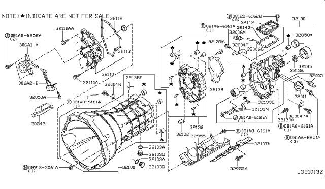 2015 Nissan 370Z Transmission Case & Clutch Release Diagram 1