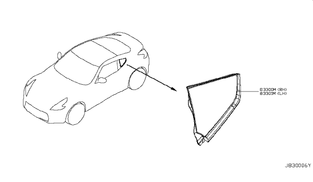 2017 Nissan 370Z Side Window Diagram