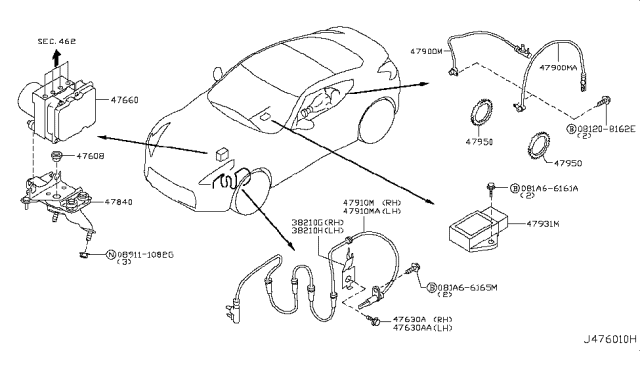 2012 Nissan 370Z Anti Skid Control Diagram 1