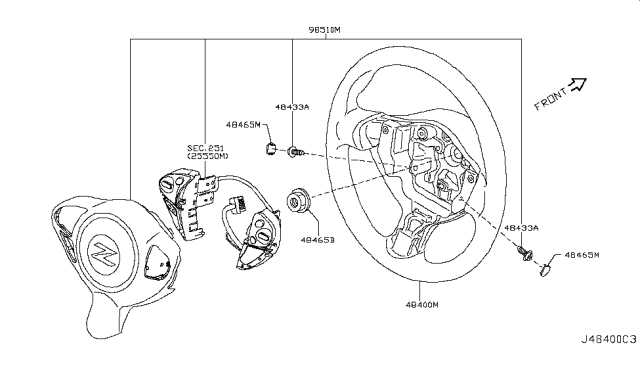 2015 Nissan 370Z Steering Wheel Diagram