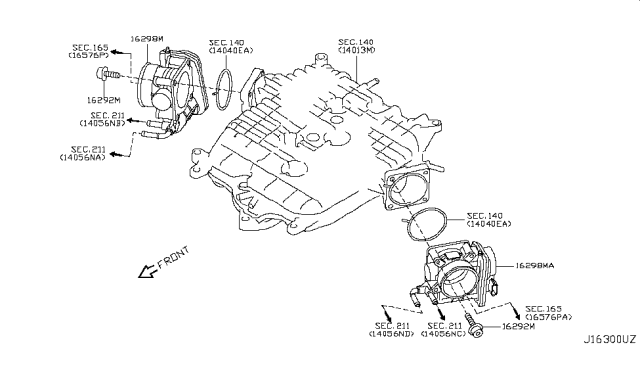 2015 Nissan 370Z Throttle Chamber Diagram