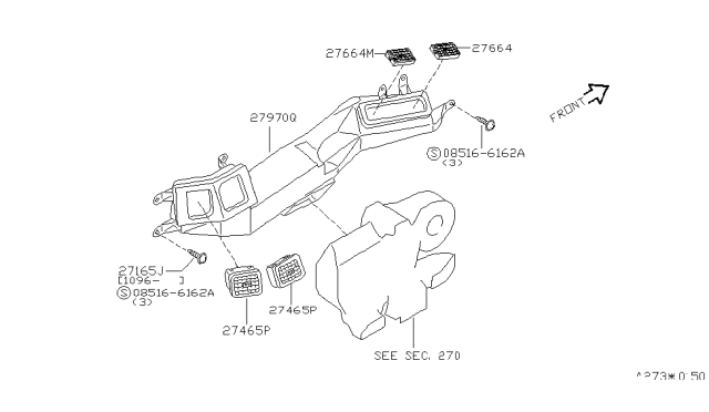 1993 Nissan Quest Grille Assy-LH Diagram for 82991-0B000