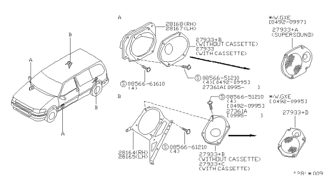 1998 Nissan Quest Speaker Diagram 1